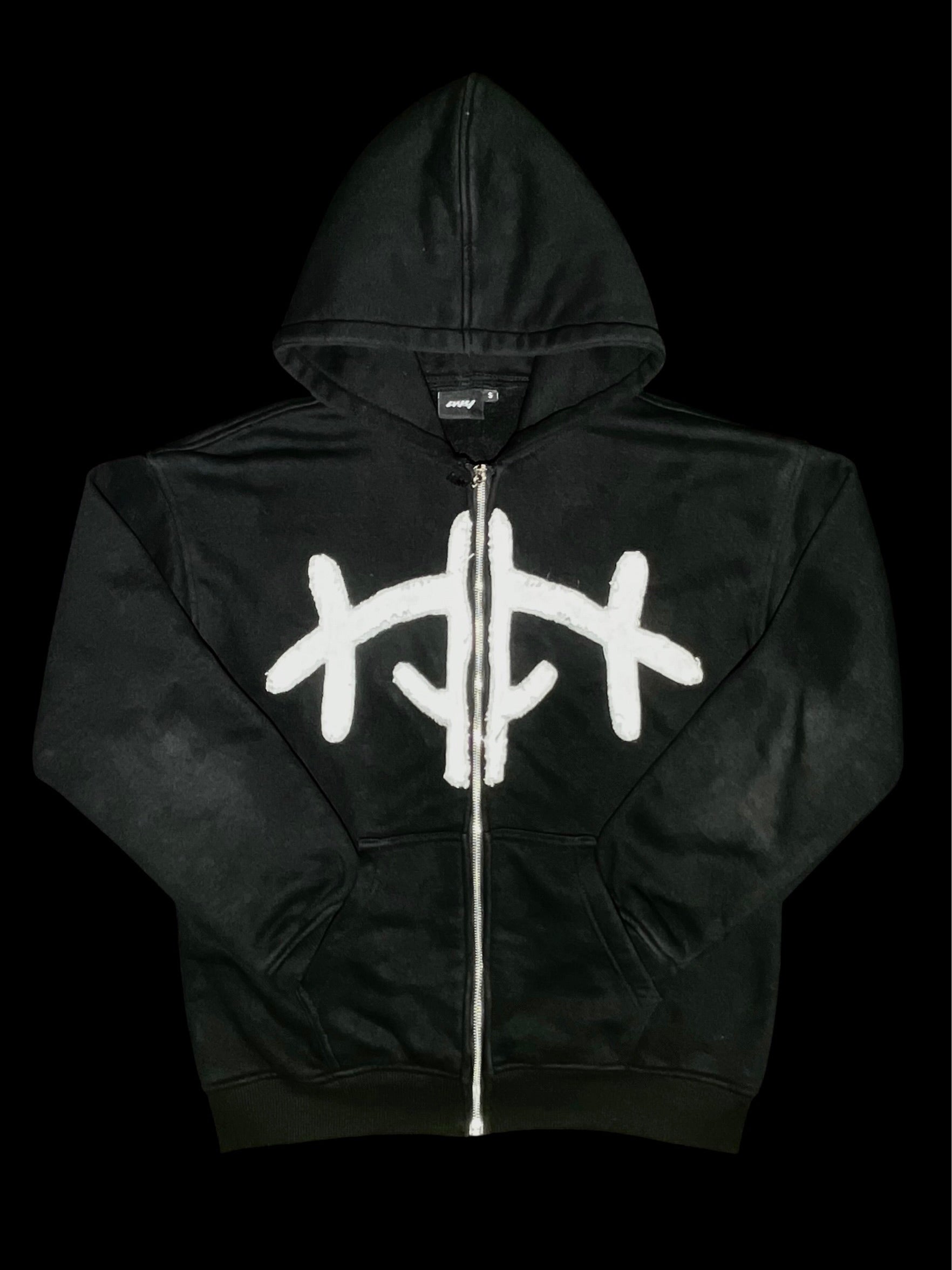 LWKY-02 Zip Up Hoodie / Black