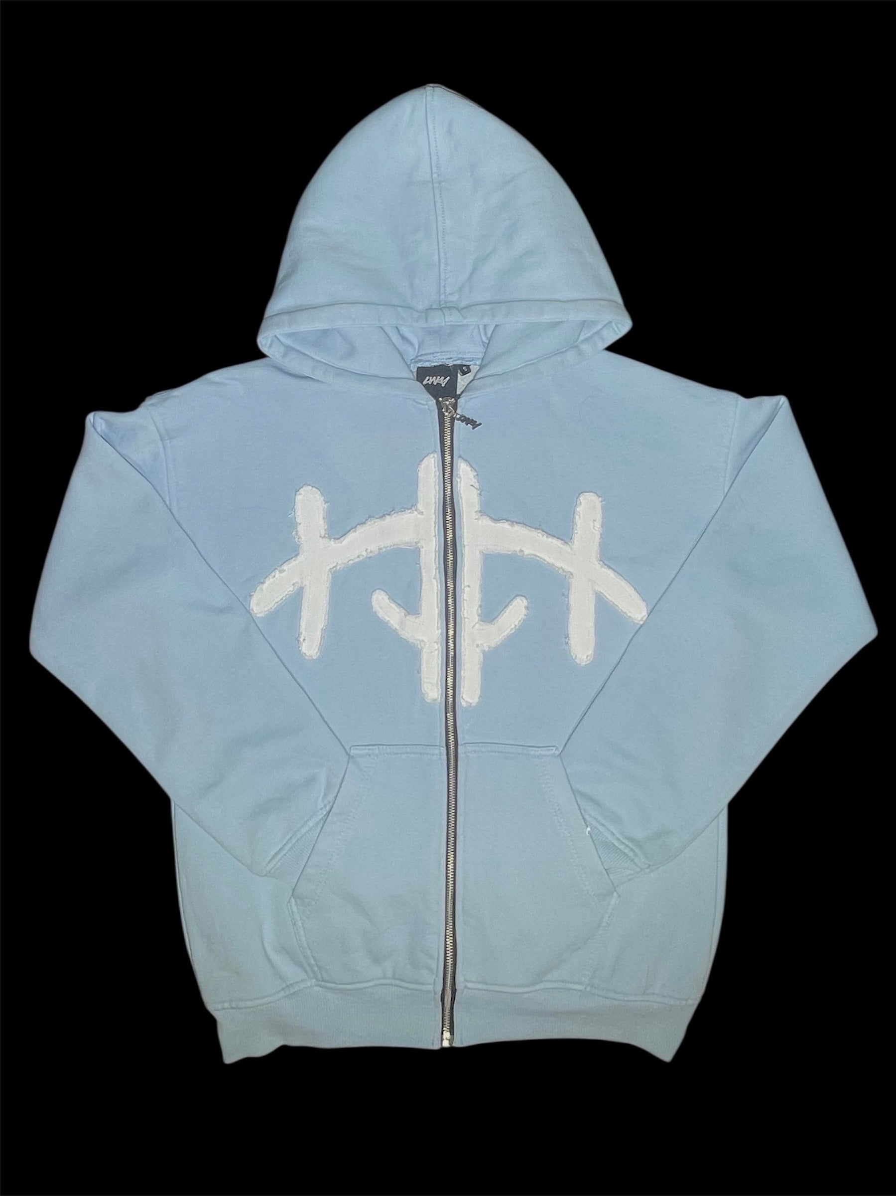 LWKY-02 Zip Up Hoodie / Light Blue